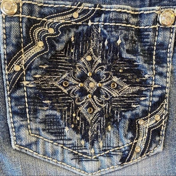 Miss Me Western Jeans JP5649B Boot Embroidered 27 - Picture 5 of 16